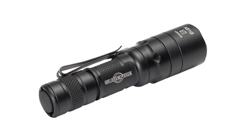 SureFire Every Day Carry LED Tactical Flashlight, CR123A, White Beam, Black, EDCL1-T