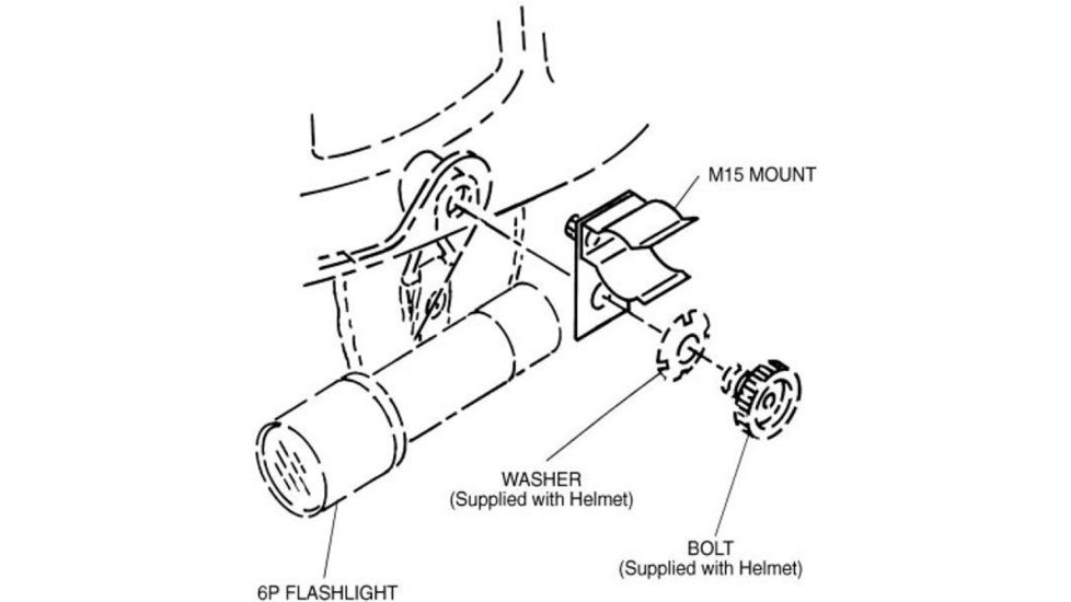 Surefire Fire Fighter Helmet Mount For 6P Flashligths M15