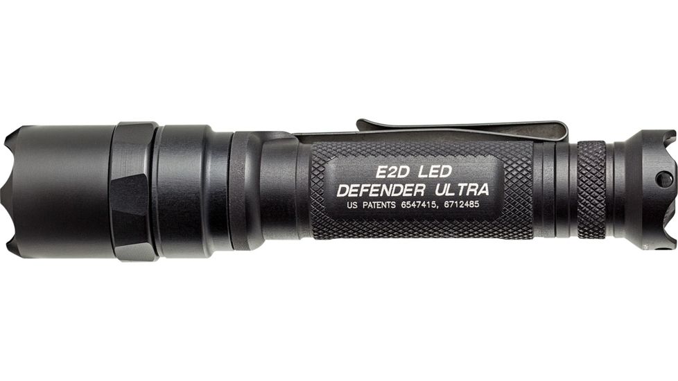 SureFire LED Flashlight, E2D Defender Tactical, Single Output, 1000 Lumens, Black E2DLU-T