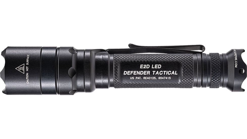 SureFire LED Flashlight, E2D Defender Tactical, Single Output, 1000 Lumens, Black E2DLU-T