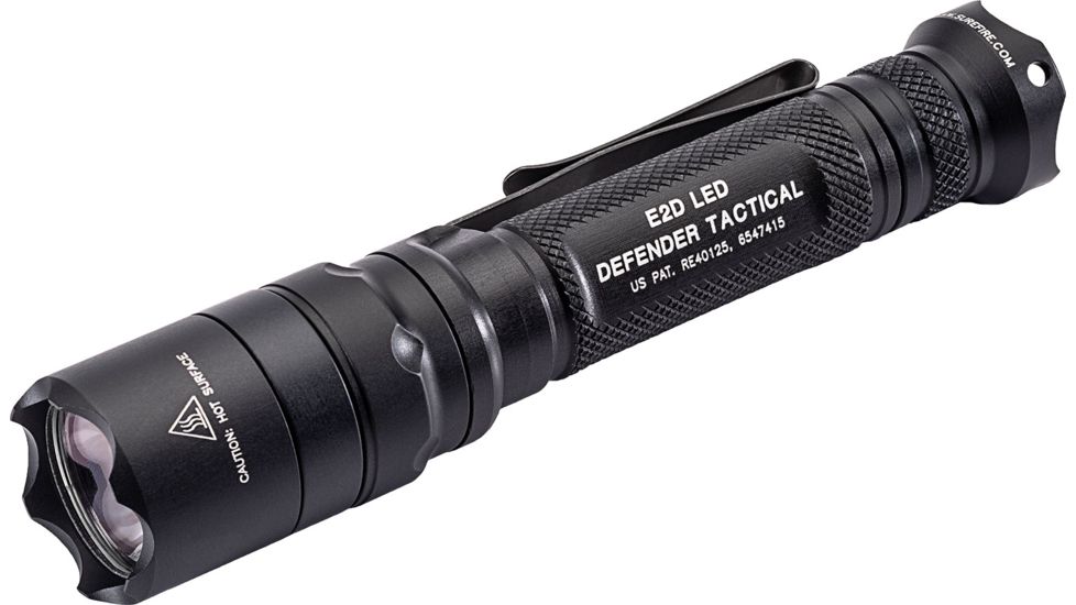 SureFire LED Flashlight, E2D Defender Tactical, Single Output, 1000 Lumens, Black E2DLU-T