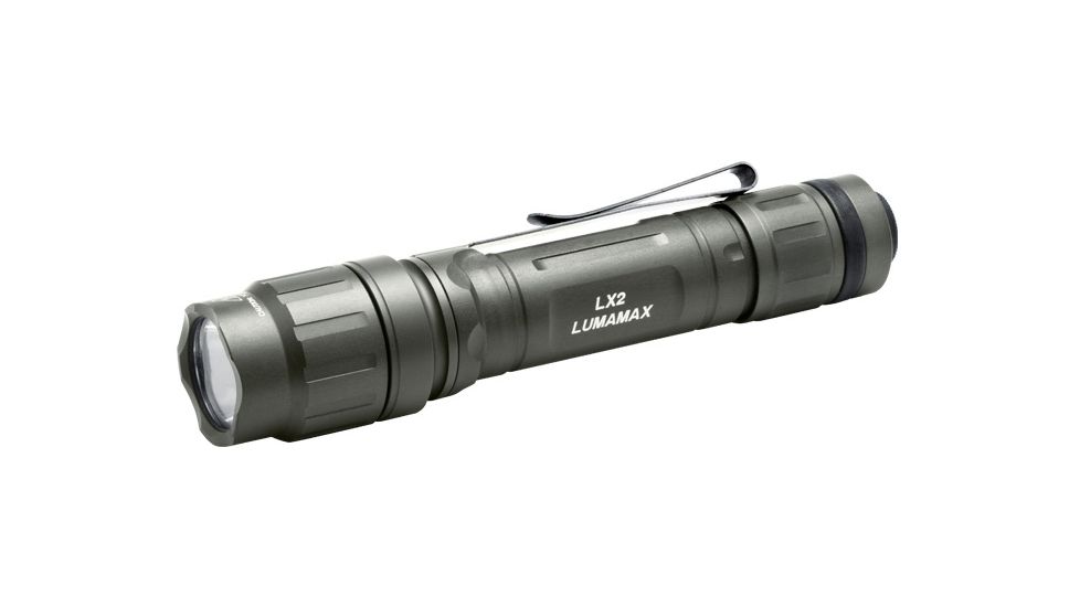 SureFire LX2 LumaMax Flashlight, 22Mm, 500 Lu., Ha Gray, 2 Way Pocket Clip, Dual Output, Click Switch, Gray LX2CU-A