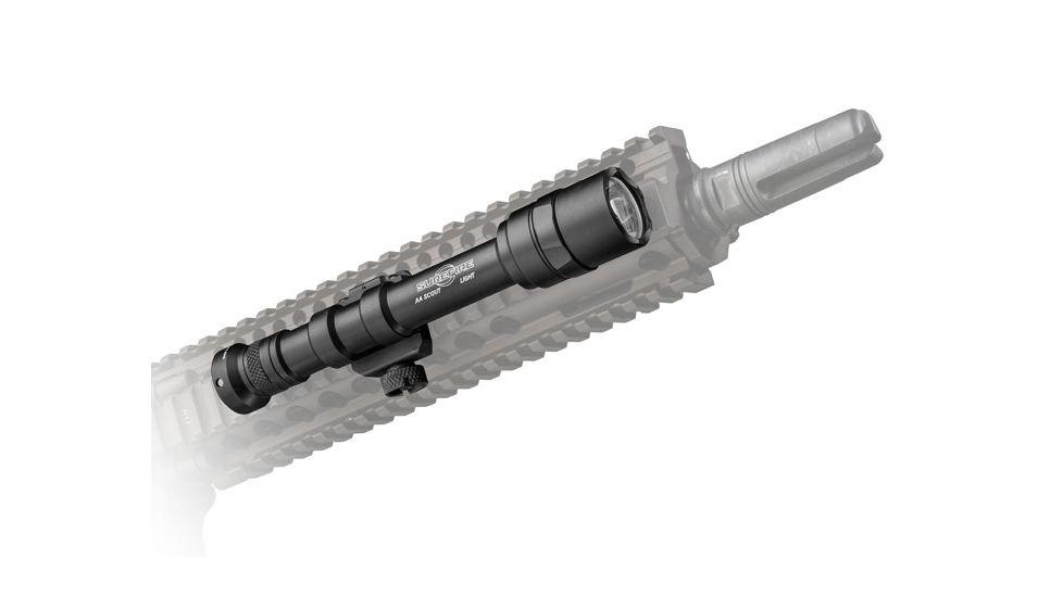 SureFire M600AA Scout Light Rail-Mountable LED Weapon Light, AA, 220 Lumens, Black , M600AA-BK