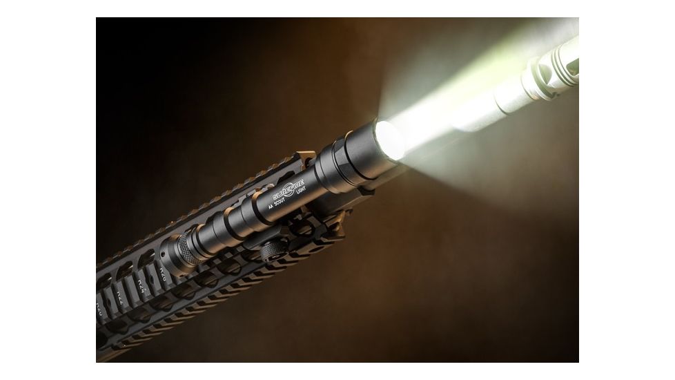SureFire M600AA Scout Light Rail-Mountable LED Weapon Light, AA, 220 Lumens, Black , M600AA-BK