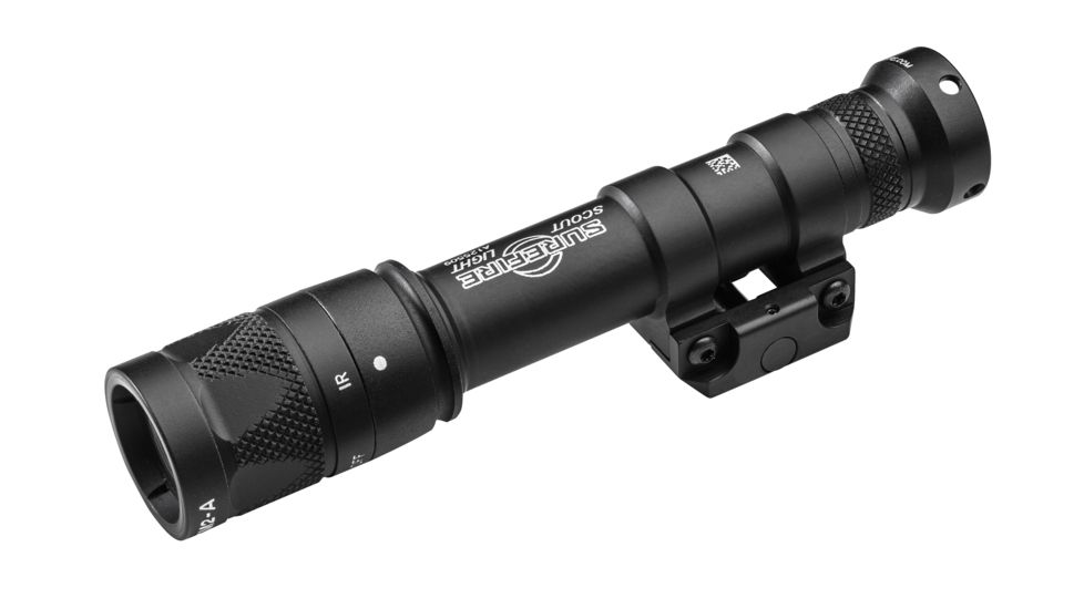 SureFire Scout LED Weapon Light, CR123A, RM45 Mount,White light and infrared, 350 Lumens, Black, M611V-BK