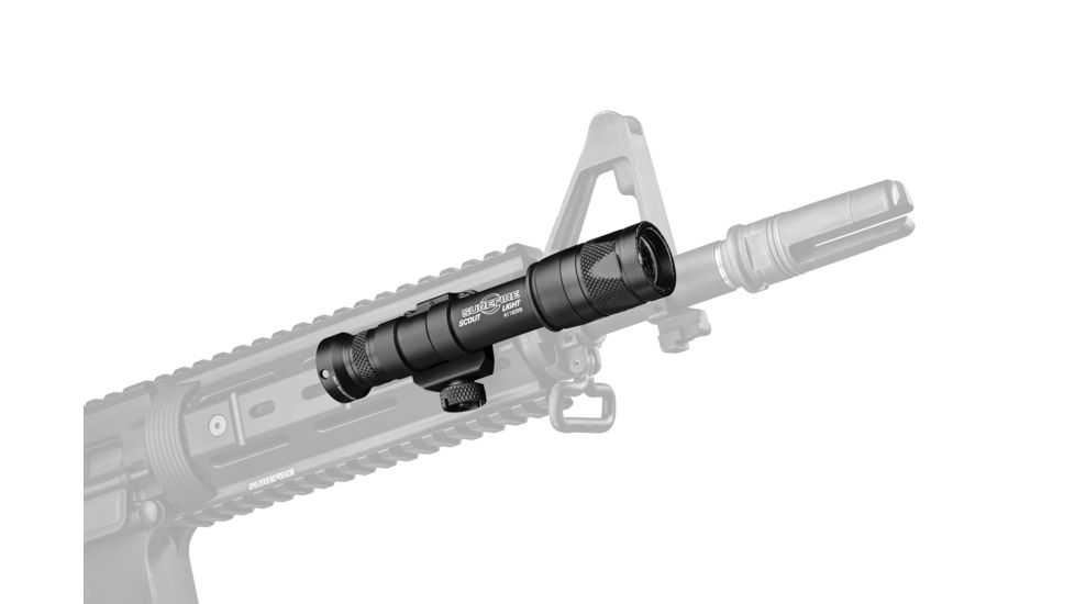 SureFire Scout LED Weapon Light, CR123A, RM45 Mount,White light and infrared, 350 Lumens, Black, M611V-BK