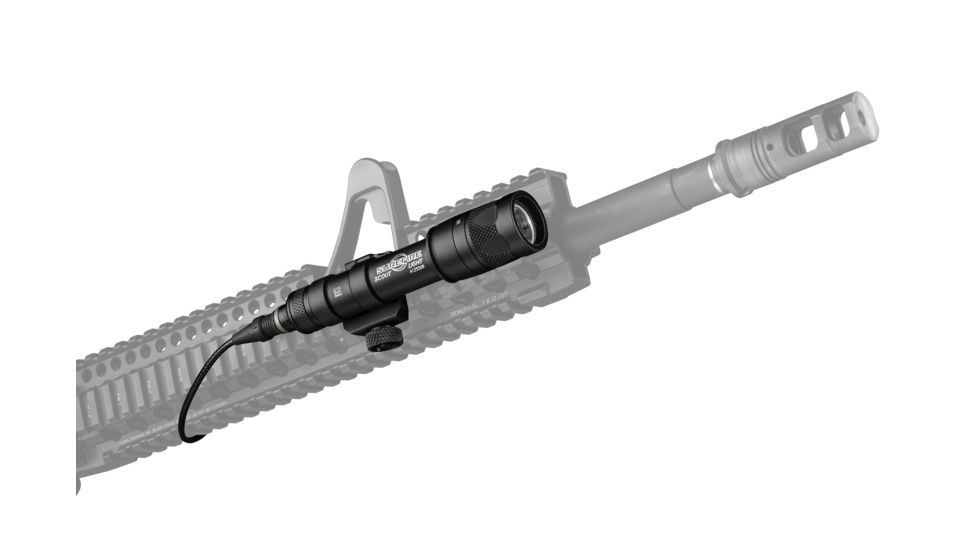 SureFire Scout LED Weapon Light, CR123A, RM45 Mount,White light and infrared, 350 Lumens, Black, M611V-BK