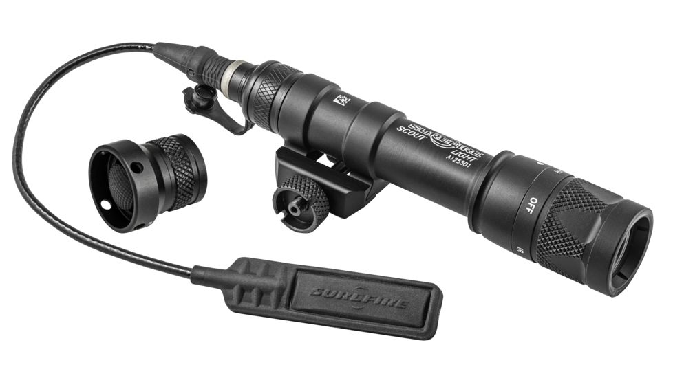 SureFire Scout LED Weapon Light, CR123A, RM45 Mount,White light and infrared, 350 Lumens, Black, M611V-BK