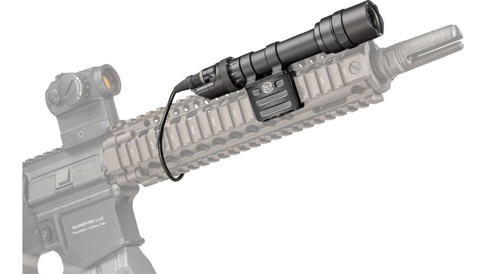 SureFire M612 Ultra Scout LED Weapon Light, 123A, White, 1000 Lumens, Black, M612U-BK