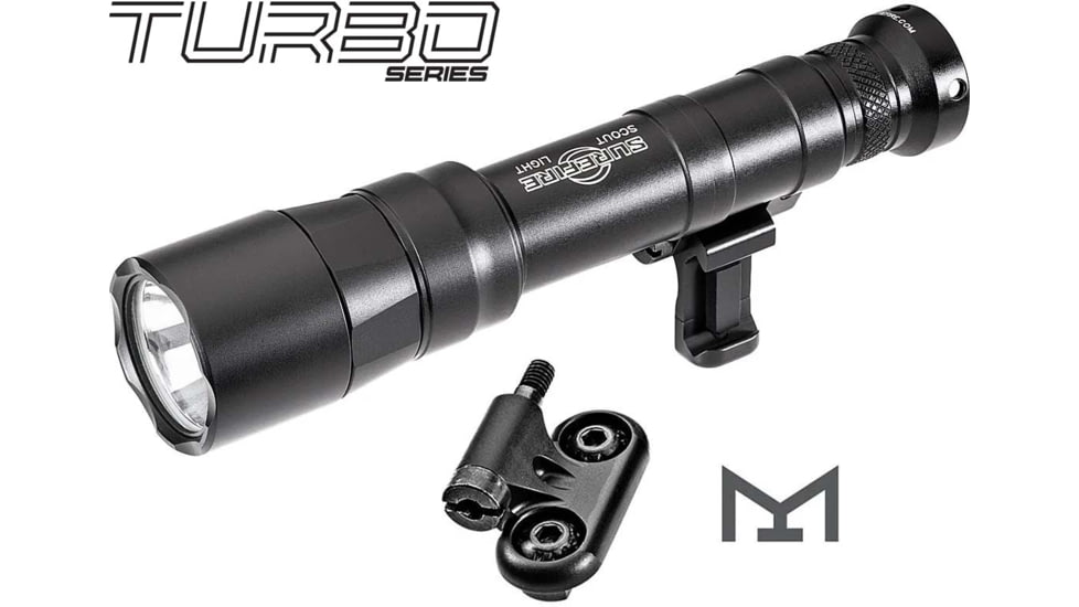 SureFire M640DFT-PRO Turbo Series 18350/123A High Candela 6-Volt Dual Fuel Scout Pro LED Weapon Light, 123A, 550 Lumens, Black, M640DFT-BK-PRO