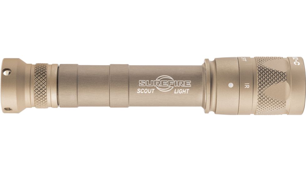 SureFire M640V Scout Light Pro IR/LED Weapon Light, CR123A, IR/White, 350 Lumens, Tan, M640V-TN-PRO