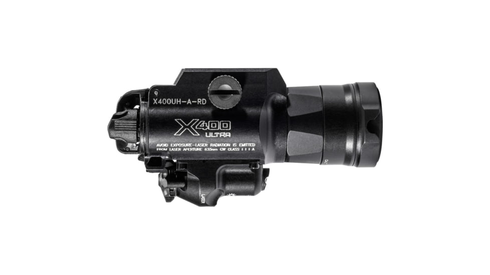 SureFire MasterFire Ultra High Output LED Weapon Light, Red Laser Weapon Light, Black, X400UH-A-RD