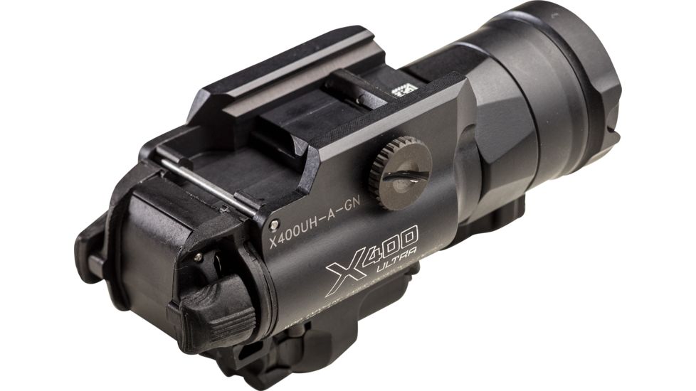 SureFire MasterFire Ultra-High-Output White LED + Green Laser WeaponLight, 1000 Lumens, 505 Nm Green Laser, Z-Xbc Push/Toggle SwitchSwitch, Black, X400UH-A-GN