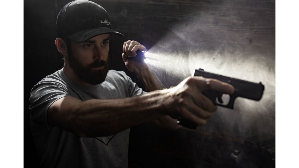 SureFire PLR-C Stiletto Pro II Rechargeable Pocket Light, Multi-Output, 1500 Lumens, Dual 14mm High-Candela Reflectors, Black, PLR-C