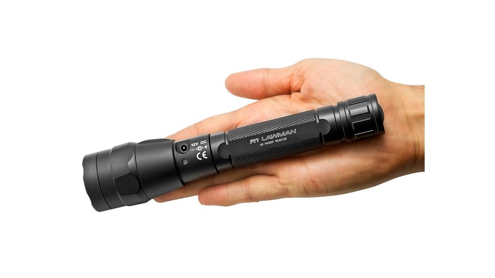 SureFire R1 Lawman Rechargeable Variable-Output LED Flashlight,1000 Lumens R1-B-BK