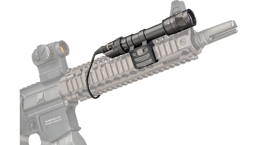 SureFire Scout LED Weapon Light, CR123A, Picatinny, Weaver Attachment, White light and infrared, 350 Lumens, Black, M613V-BK