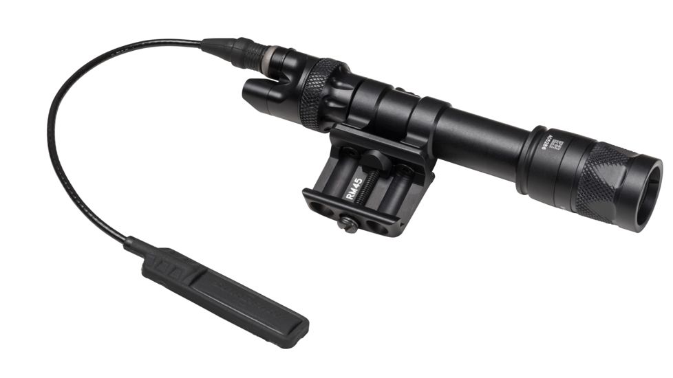 SureFire Scout LED Weapon Light, CR123A, RM45 Mount Attachment, White light and infrared, 350 Lumens, Black, M612V-BK
