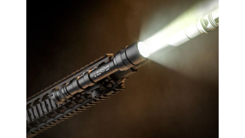SureFire M600AA Scout Light Rail-Mountable LED Weapon Light, AA, 220 Lumens, Black , M600AA-BK