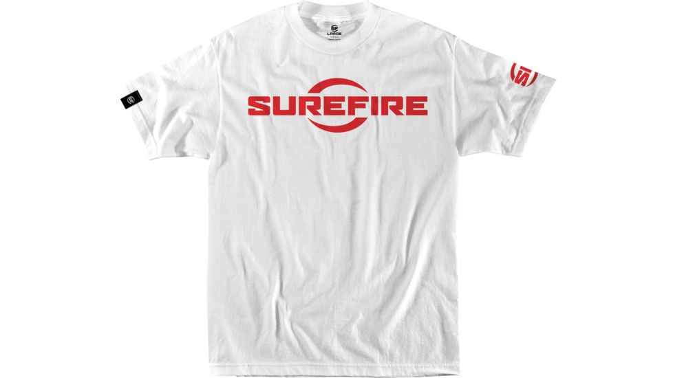 SureFire SF Logo T-Shirt - Men's, 100% Cotton, White, 3XL, SST-SFL-WH-3XL
