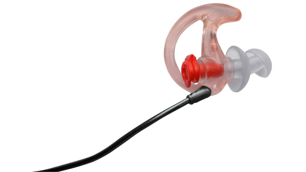 SureFire EP3 Sonic Defender Earplugs, 1 Pair, Medium, Clear, EP3-MPR