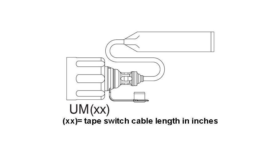 Surefire Tailcap Switch Assembly for Classic &amp; Millenium Universal Weaponlight System - Plug-in Socket, w/ 10'' Plug-in Tape Switch UM10