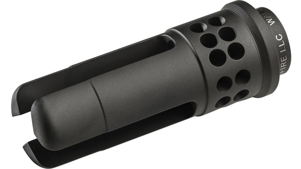 SureFire WARCOMP Flash Hider w/Suppressor Adapter, Ported 3-Prong, HK G36, 5.56, M15x1, Black WARCOMP-556-M15X1