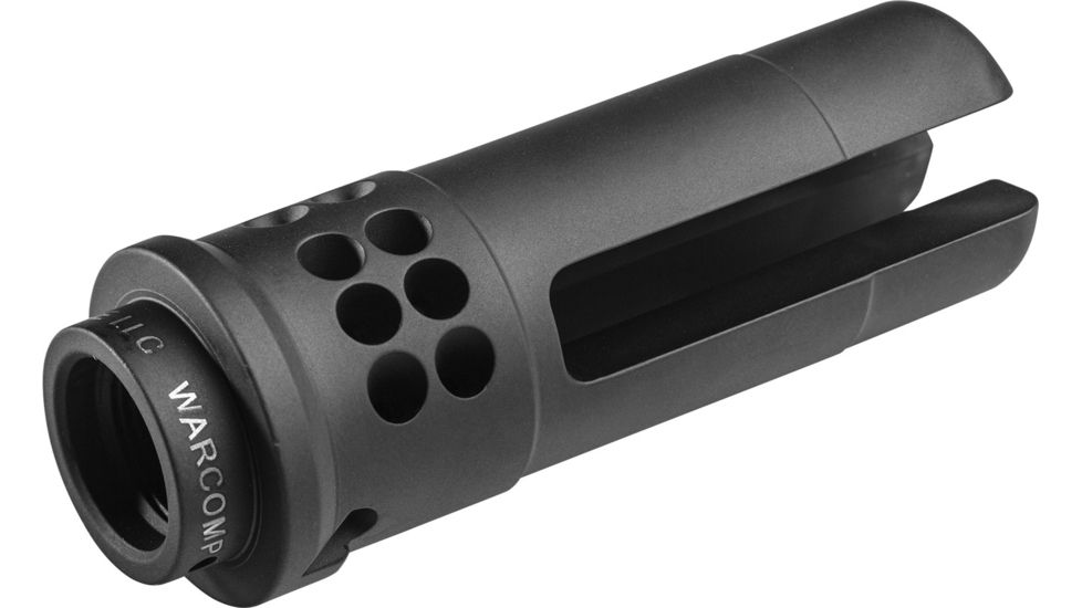 SureFire WARCOMP Flash Hider w/Suppressor Adapter, Ported 3-Prong, HK G36, 5.56, M15x1, Black WARCOMP-556-M15X1