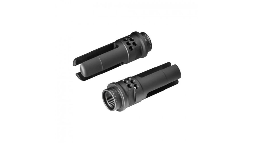SureFire WARCOMP Flash Hider w/Suppressor Adapter, Ported 3-Prong, MK46, Black, WARCOMP-556-MK46