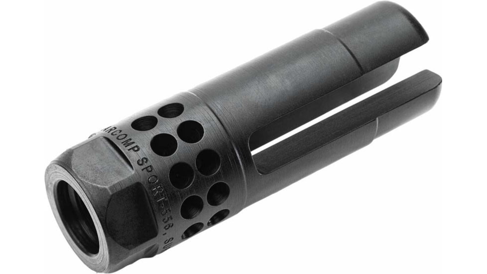 SureFire Warcomp Sport Flash Hider, 762-5/8-24, Black, WARCOMP-SPORT-762-5/8-24