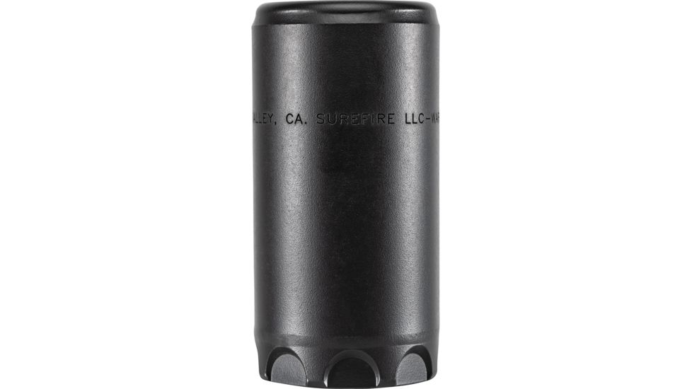SureFire Warden Blast Diffuser, Multi Caliber, 1/2-28, Black, WARDEN-1/2-28-BK