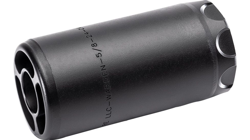 SureFire Warden Blast Diffuser, Multi Caliber, 1/2-28, Black, WARDEN-1/2-28-BK