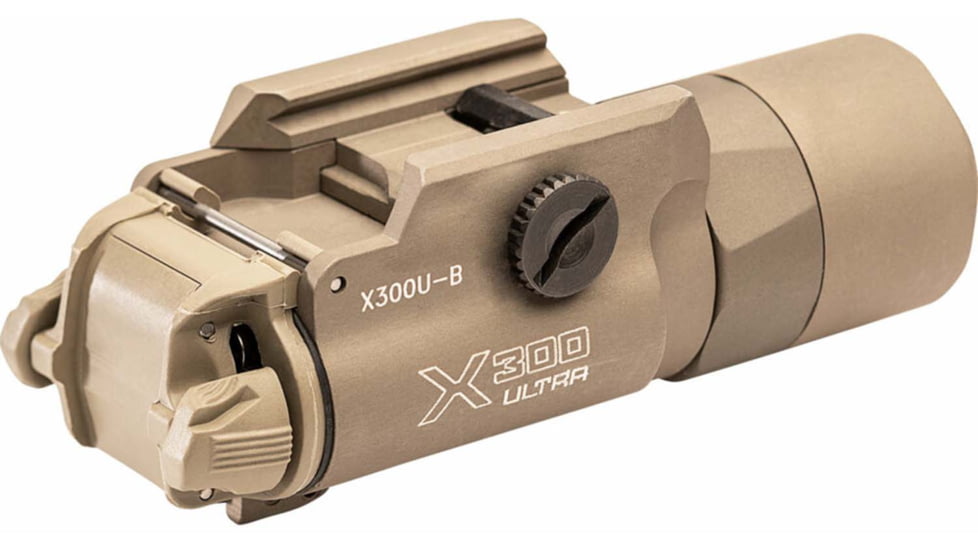 SureFire X300 Turbo Series High-Candela LED Thumb Screw Rail Mount Handgun Weapon Light, Tan, X300T-B-TN