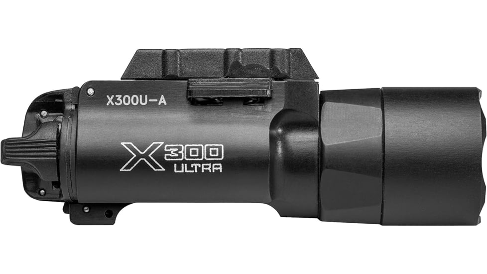 SureFire X300 Ultra LED WeaponLight, 600 Lumens, 1.25 hours Battery Life, for Hand/Long Gun, Black, Stainless, X300U-B-600