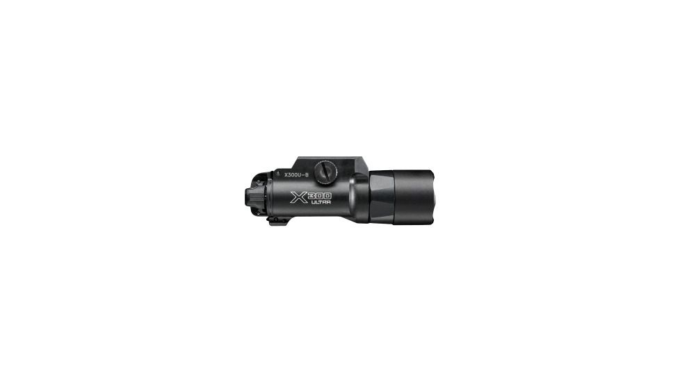 SureFire X300-B Ultra Weapon Light with T-Slot Mounting Rail, CR123A, White, 1000 Lumens, Black, X300U-B