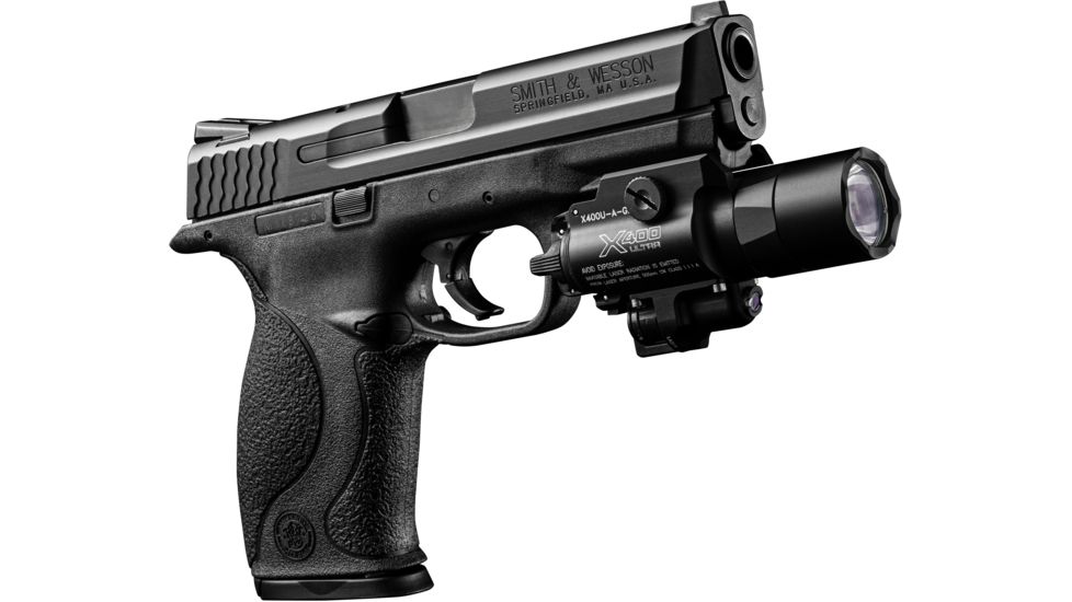 SureFire X400 Ultra Flashlight, CR123A, Green, 1000 Lumens, Black, X400U-A-GN