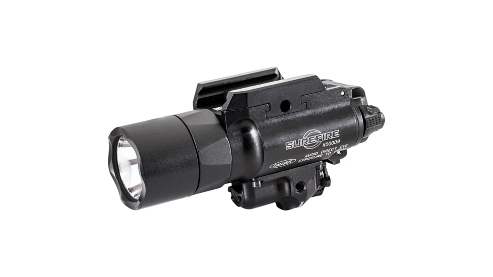 SureFire X400T Turbo Series High-Candela LED Weaponlight, 123A Lithium, Red Laser, 600 Lumens, Black, X400T-A-RD