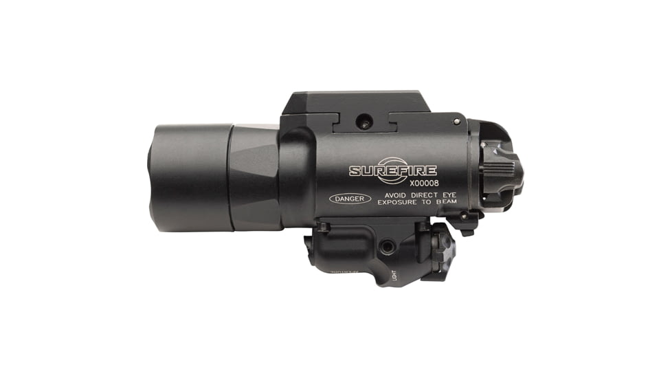 SureFire X400T Turbo Series High-Candela LED Weaponlight, 123A Lithium, Red Laser, 600 Lumens, Black, X400T-A-RD
