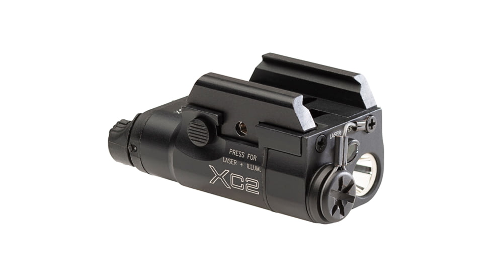 SureFire XC2-B Compact Pistol Light w/ Laser, AAA NiMH, Green/Red Laser, 300 Lumens, Black, XC2-B-RD