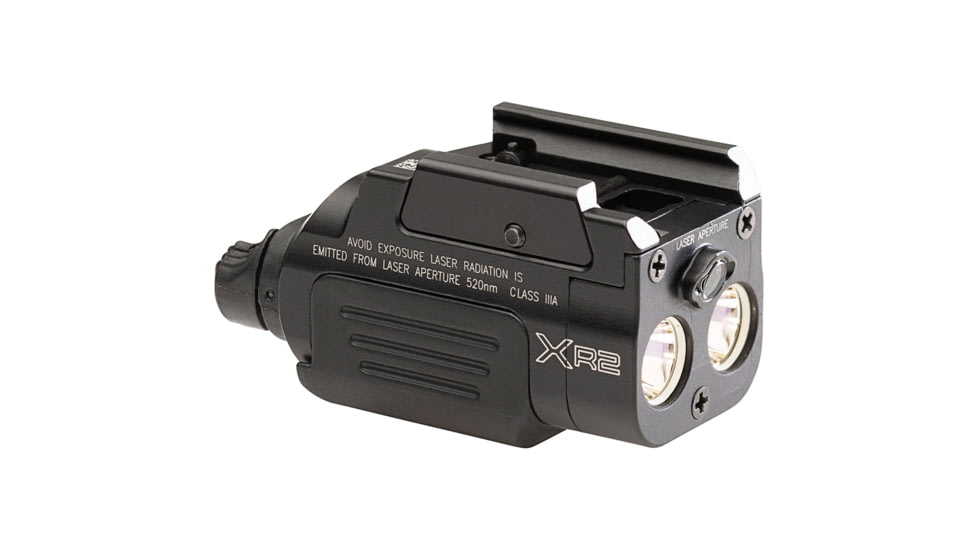 SureFire XR2 Ultra-Compact Rechargeable LED Pistol Light w/ Laser, Rechargeable Lithium Polymer, White Light / Green Laser, 800 Lumens, Black, XR2-A-GN