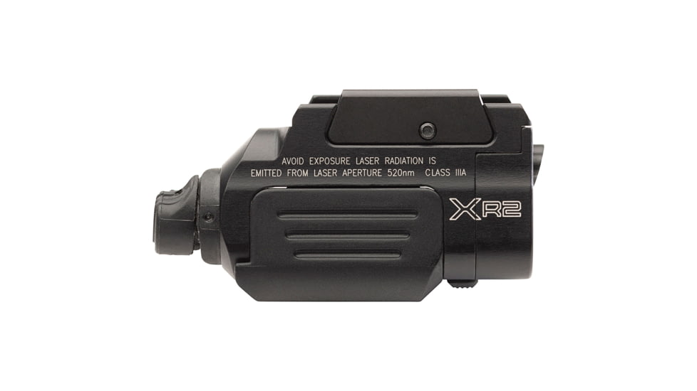 SureFire XR2 Ultra-Compact Rechargeable LED Pistol Light w/ Laser, Rechargeable Lithium Polymer, White Light / Red Laser, 800 Lumens, Black, XR2-A-RD