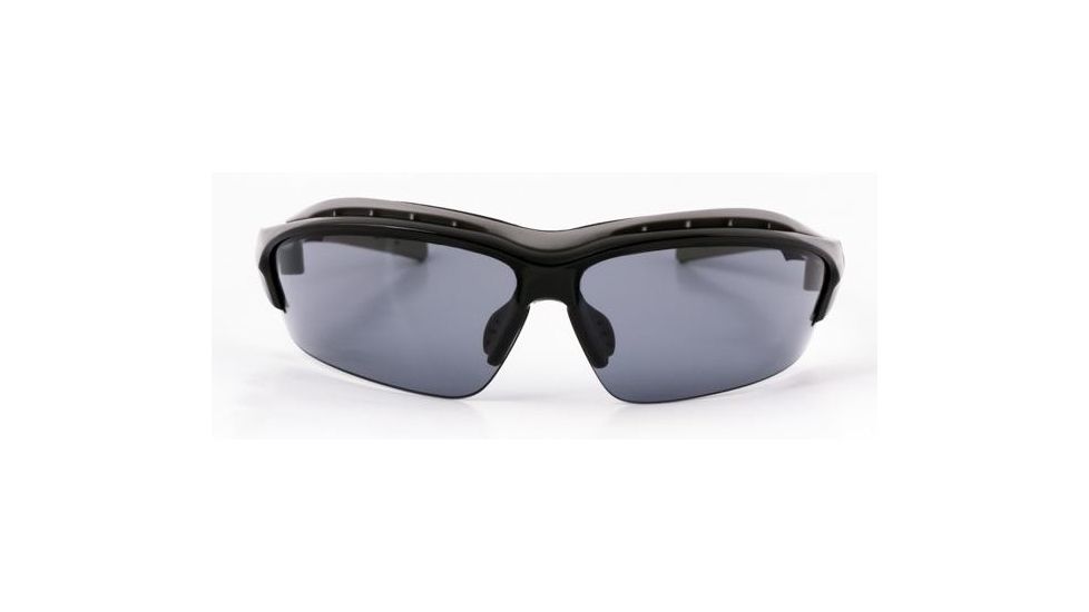 Survival Optics Sunglasses Gripz Riders/Doch Sunglasses, Black/Gray Pad and Tip Frame, SOS Logo, Pc Smoke Lens 7591