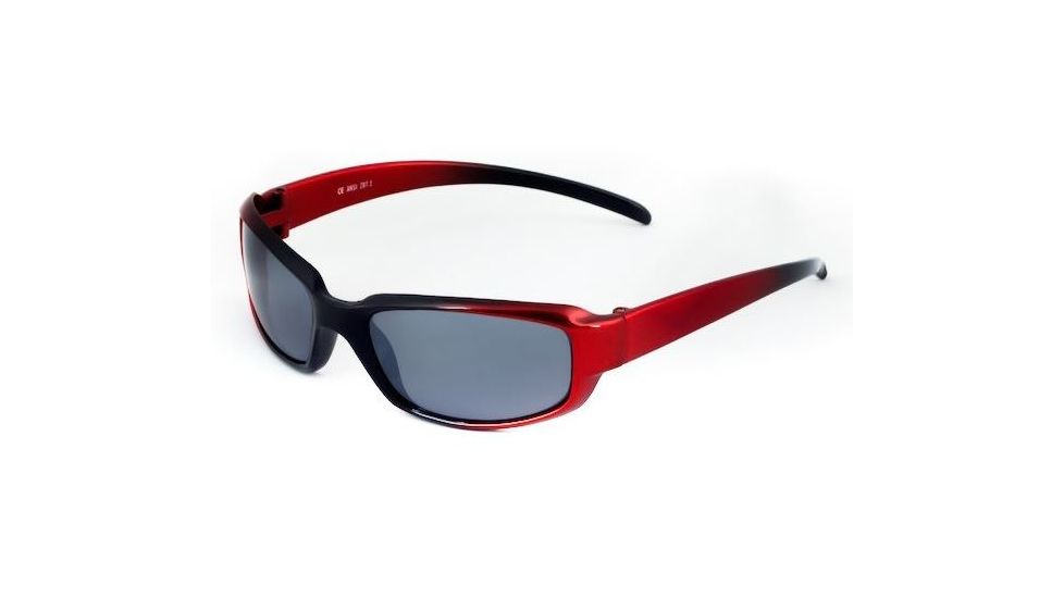 Survival Optics Sunglasses Wraps/Liquid Sunglasses, Metallic Blue/Black Frame, Pc Smoke-fm Lens 3249