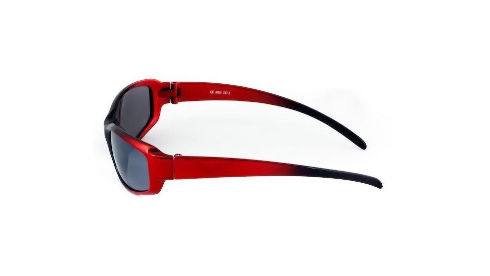 Survival Optics Sunglasses Wraps/Liquid Sunglasses, Metallic Blue/Black Frame, Pc Smoke-fm Lens 3249