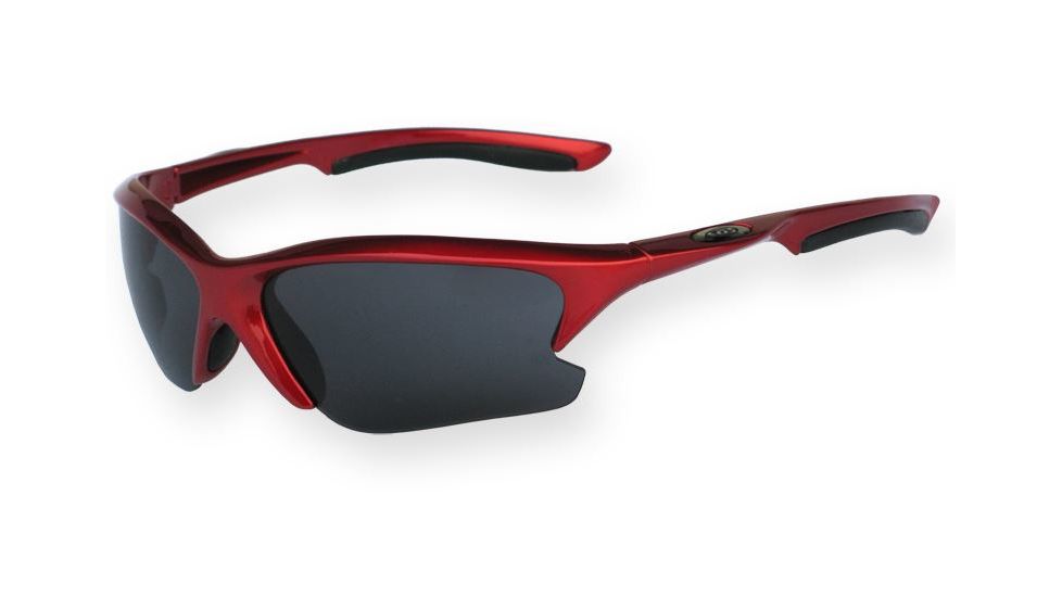 Survival Optics Sunglasses X Change/Unleashed Sunglasses, Aluminum Red Frame, Pouch/SOS Logo, Pc Red Xlt, Smoke, Yellow Lens 1013