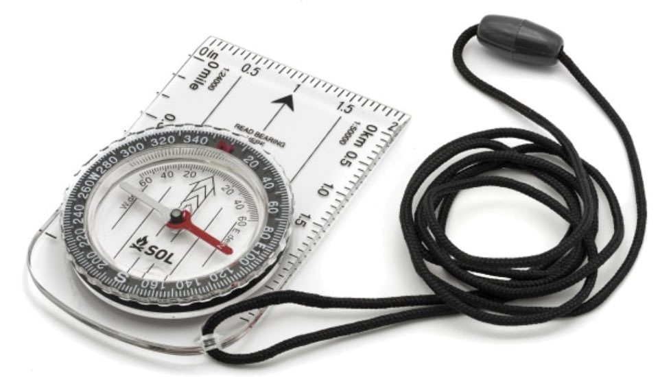 Survive Outdoors Longer Map Compass, Clear, 0140-0026