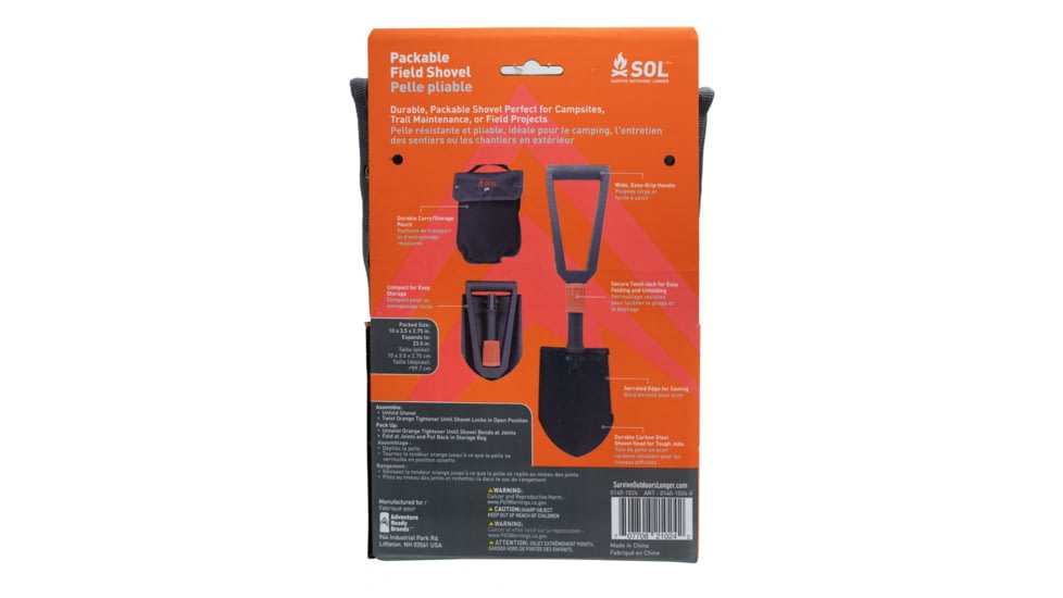 Survive Outdoors Longer Packable Field Shovel W/saw And Pick Features 2lb