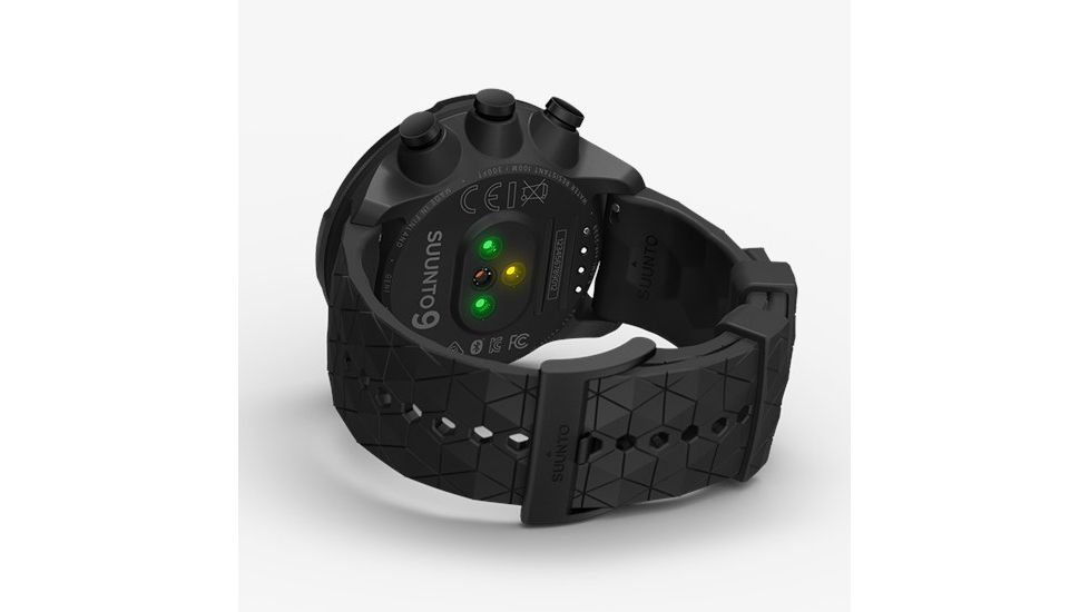 Suunto 9 Baro Watch, Titanium Case, Black Silicone Strap SS050145000