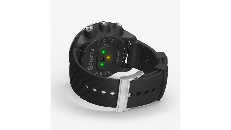 Suunto 9 Watches, Stainless Steel Case/ Black Silicone Strap SS050142000