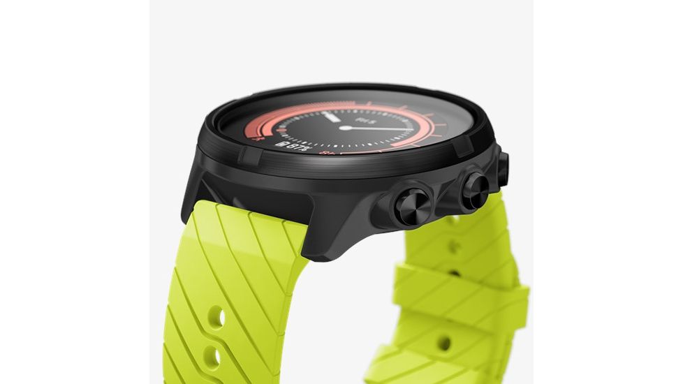 Suunto 9 Watches, Stainless Steel Case/ Lime Silicone Strap SS050144000