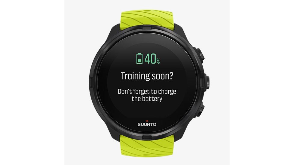 Suunto 9 Watches, Stainless Steel Case/ Lime Silicone Strap SS050144000